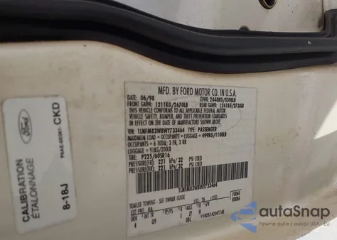 1998 Lincoln Town Car Cartier from USA, damaged, VIN 1LNFM83W8WY733464